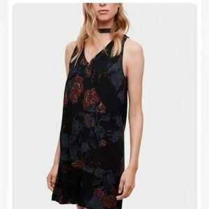 Aritzia Wilfred Ethere Floral Choker Mini Dress Sz Small